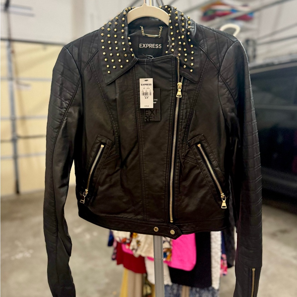 Express Studded Punk Biker Moto Jacket